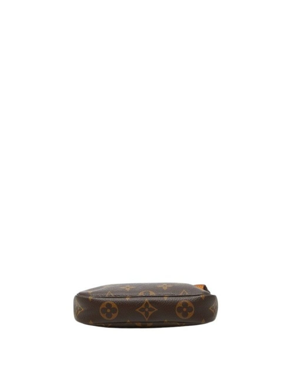 Louis Vuitton Monogram Mini Pochette Pouch Handbag Brown Leather - Picture 3 of 8